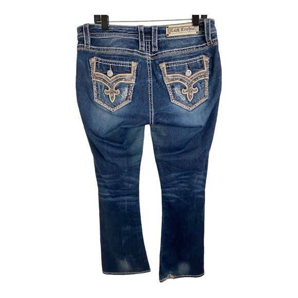 Rock Revival women’s 30” Meri Easy Boot jeans contrast stitching‎ western bottom - Picture 3 of 14